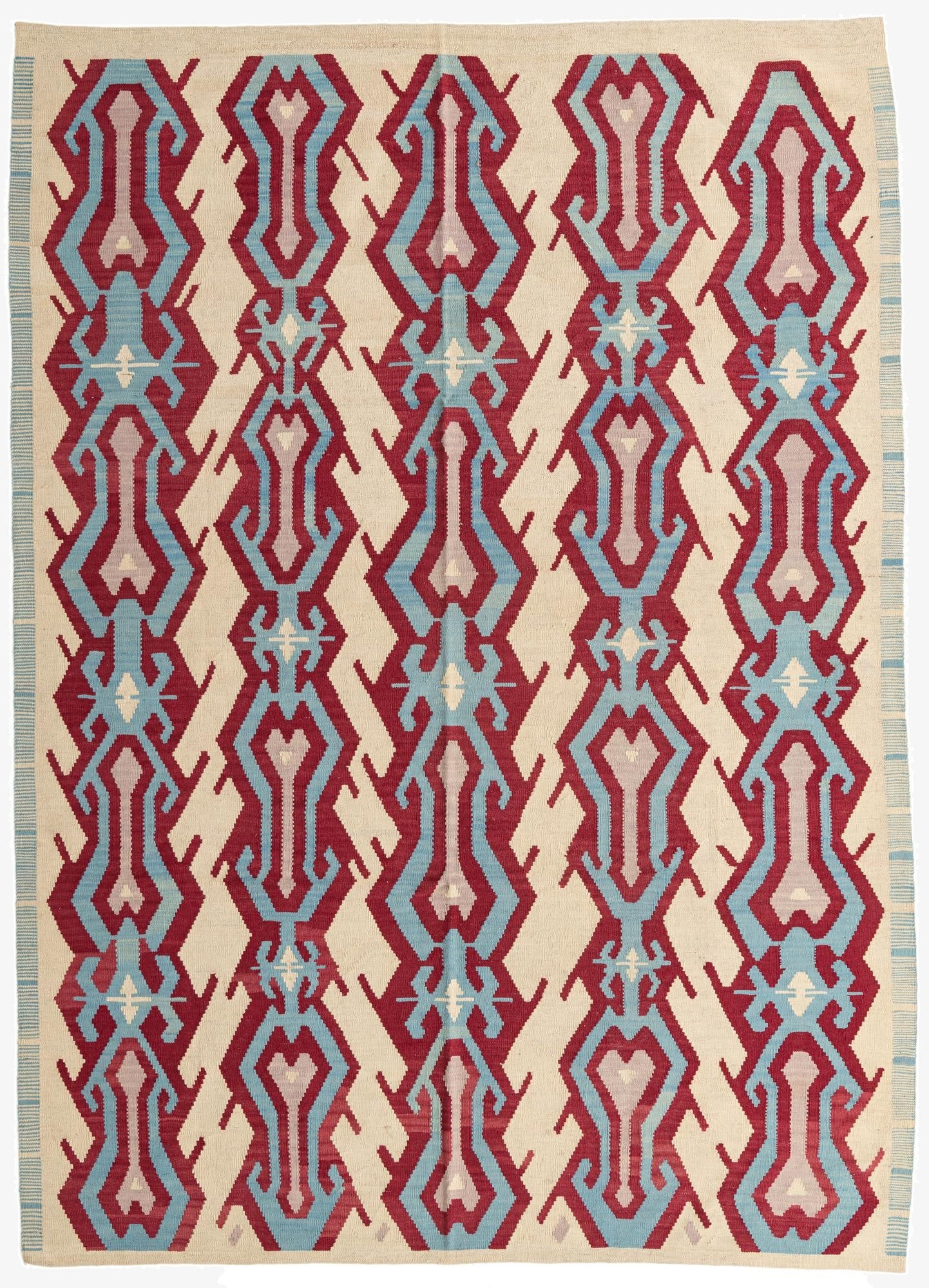 7' 1 x 9' 9  Hand Woven Kilim Modern Wool Rug