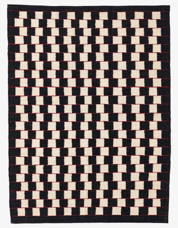 4' 5 x 5' 10 Hand Woven Kilim Modern Wool Rug