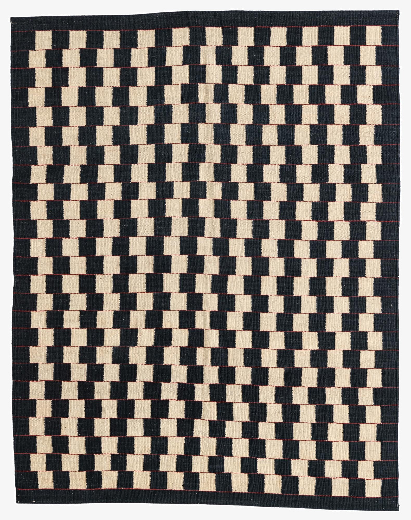 5' x 6' 3  Hand Woven Kilim Modern Wool Rug