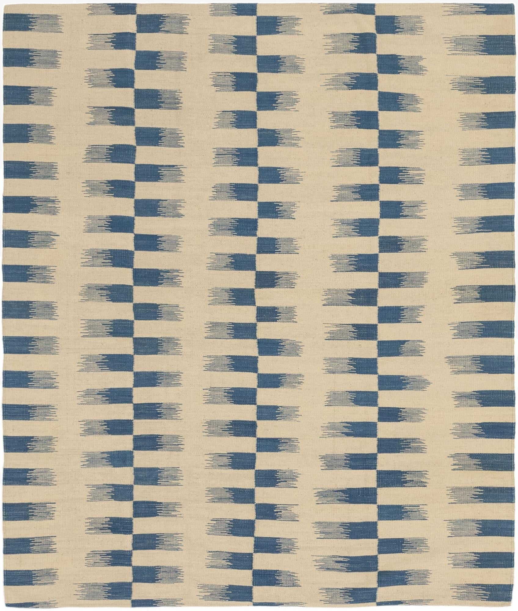 6' 2 x 7' 2  Hand Woven Kilim Modern Wool Rug