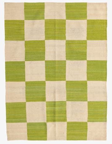 4' 3 x 5' 8 Hand Woven Kilim Modern Wool Rug