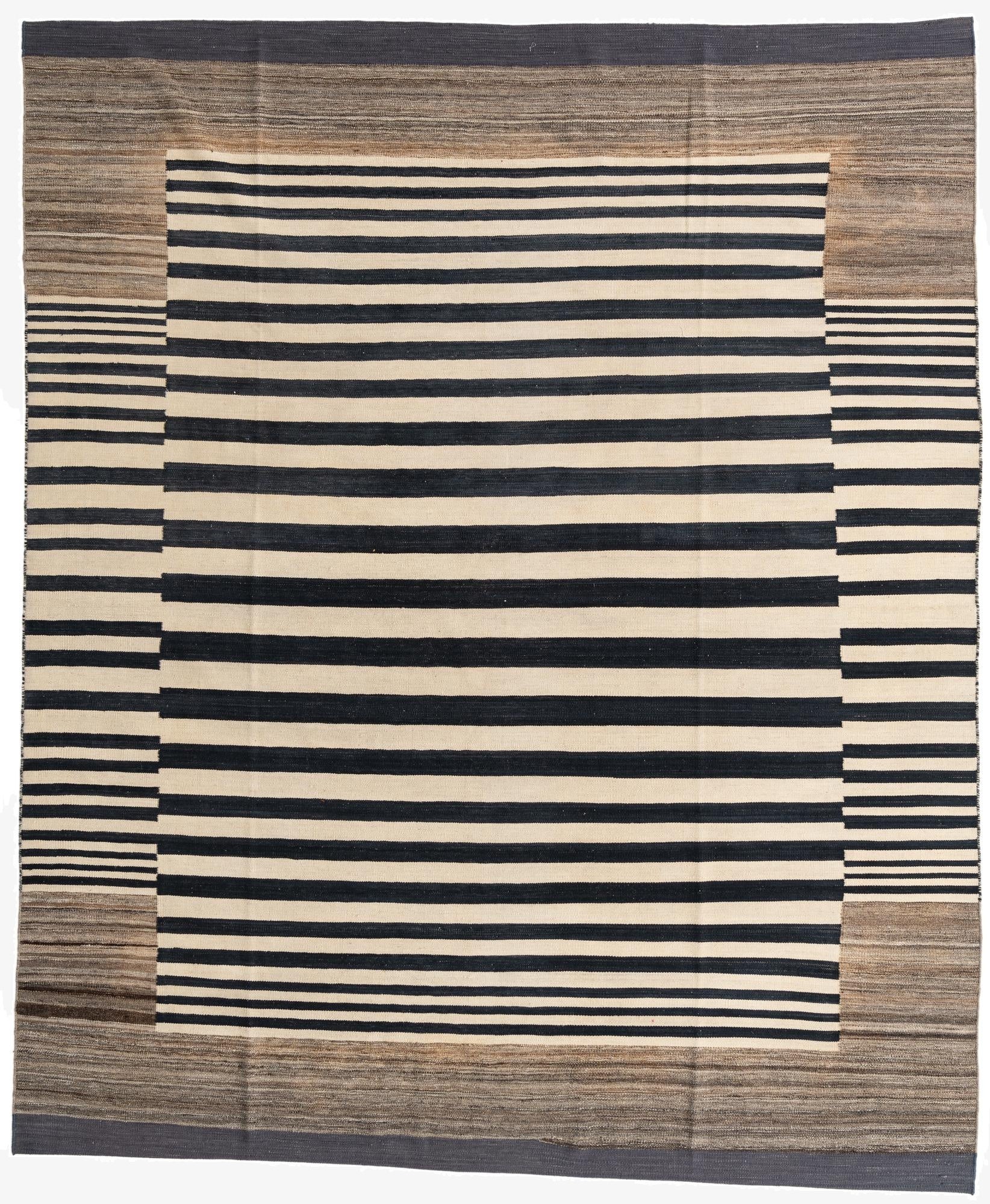 8' 1 x 9' 8  Hand Woven Kilim Modern Wool Rug