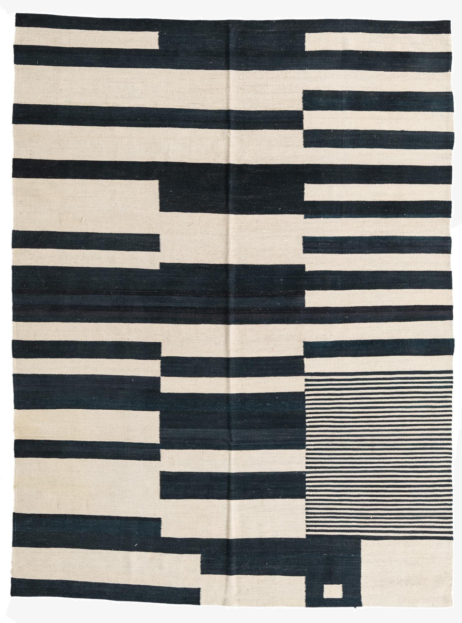 5' 9 x 7' 7  Hand Woven Kilim Modern Wool Rug