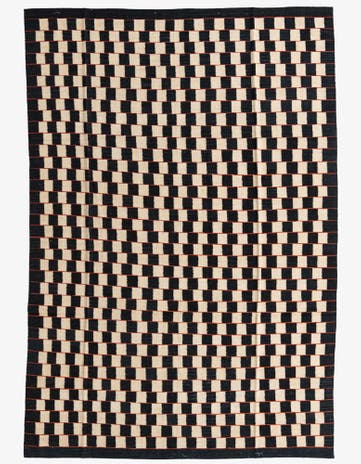 6' 8 x 9' 7 Hand Woven Kilim Modern Wool Rug