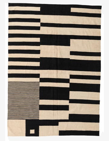 6' 10 x 9' 8 Hand Woven Kilim Modern Wool Rug