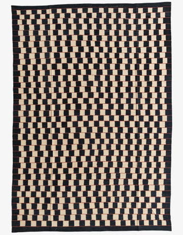 6' 8 x 9' 7 Hand Woven Kilim Modern Wool Rug