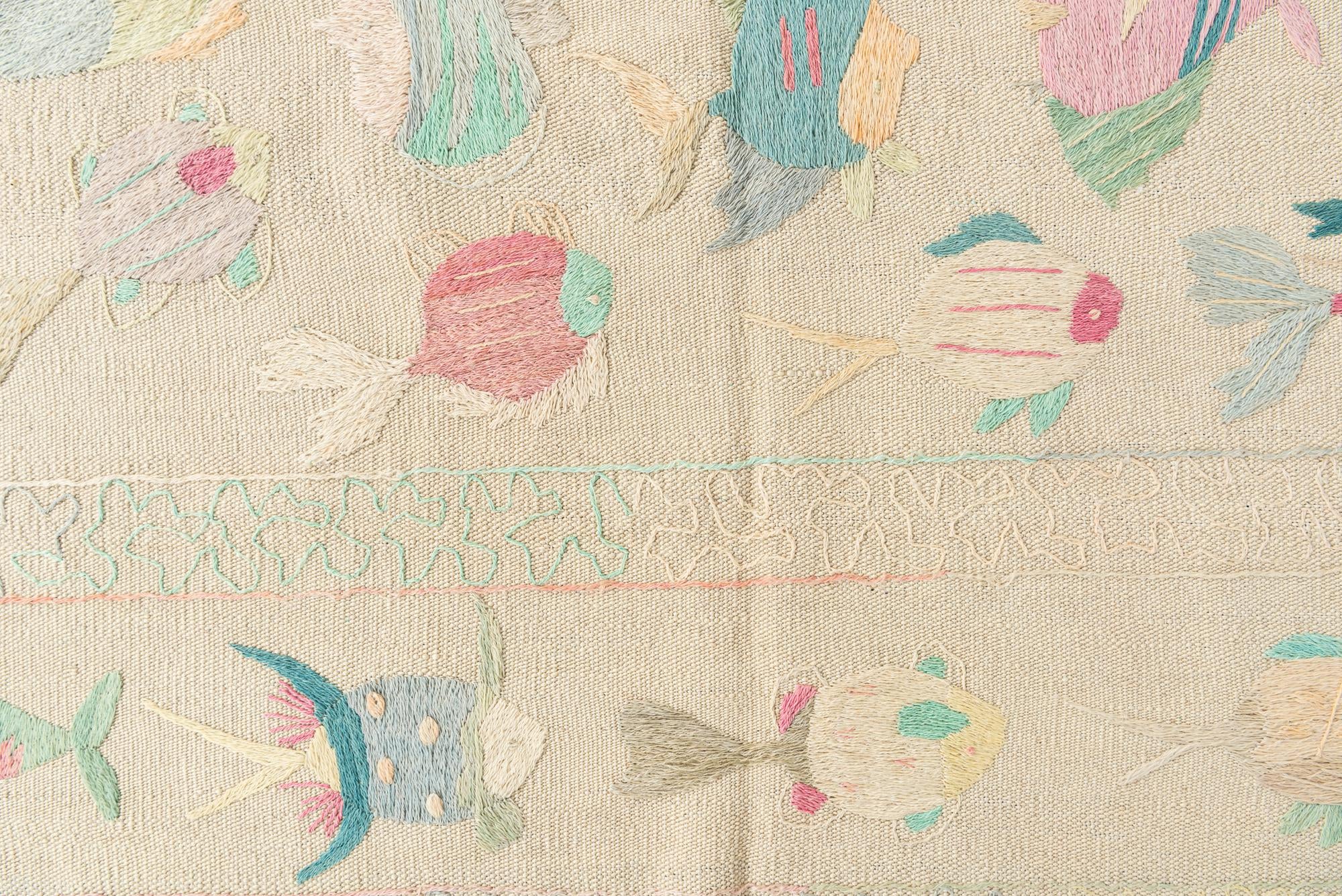 5' 5 x 7' 7 Hand Woven Kilim Suzani Wool Rug
