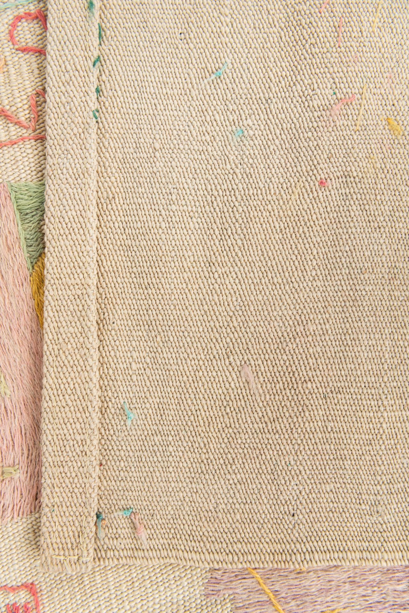5' 9 x 7' 3 Hand Woven Kilim Suzani Wool Rug