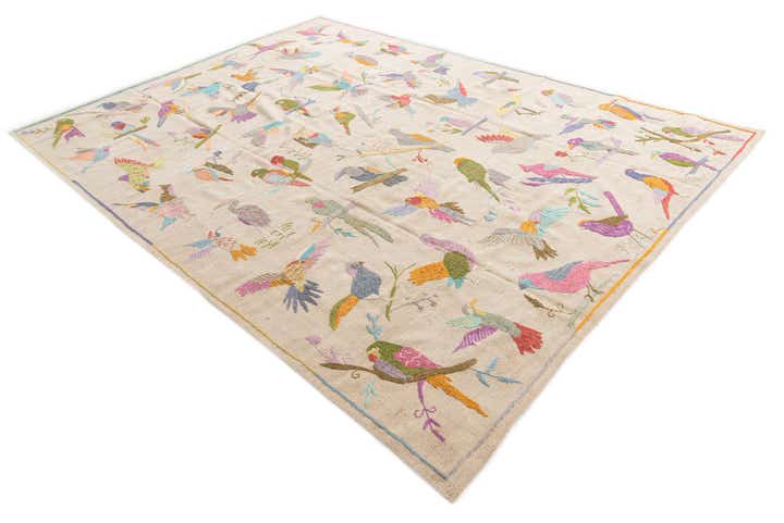 205cm x 280cm Tejido a mano Kilim Suzani Alfombra Lana