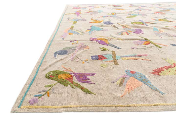 205cm x 280cm Tejido a mano Kilim Suzani Alfombra Lana