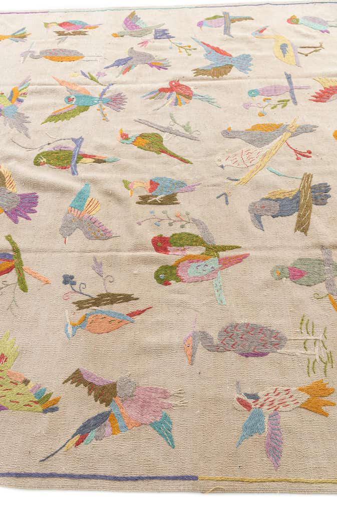 205cm x 280cm Tejido a mano Kilim Suzani Alfombra Lana