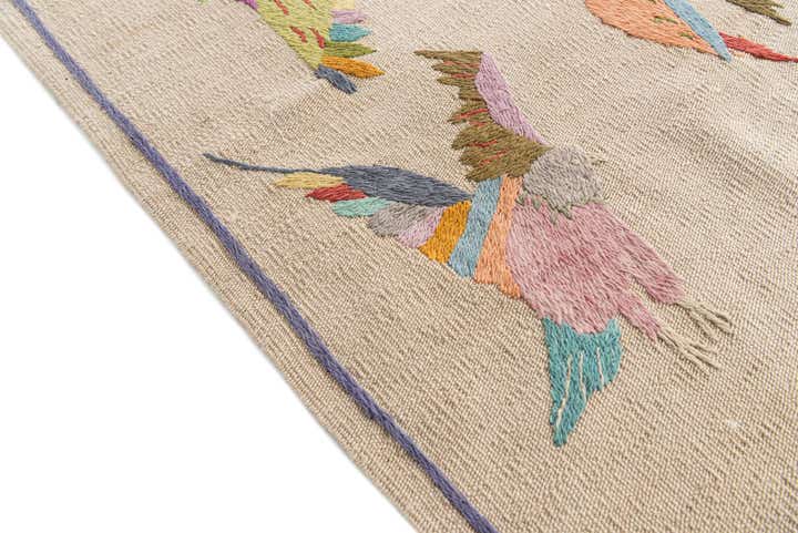 205cm x 280cm Tejido a mano Kilim Suzani Alfombra Lana