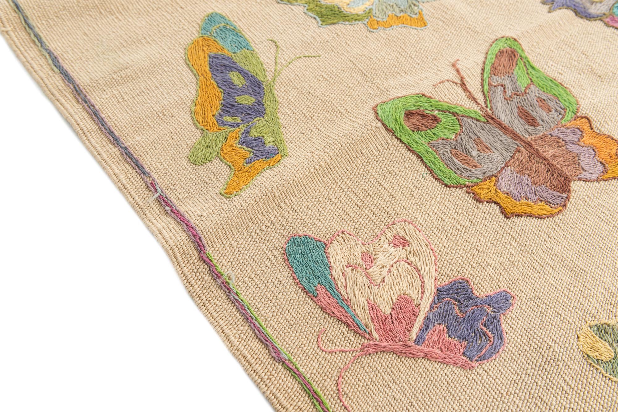 4' 10 x 6' 9 Hand Woven Kilim Suzani Wool Rug
