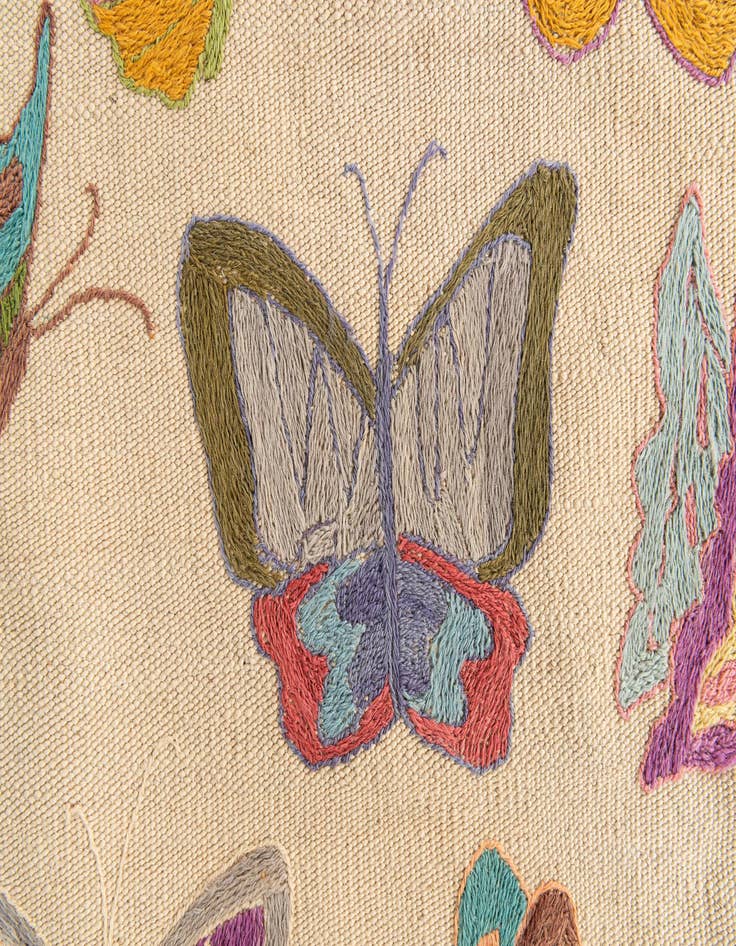 Detail image of 4' 10 x 6' 9  Hand Woven Kilim Suzani Wool Rug