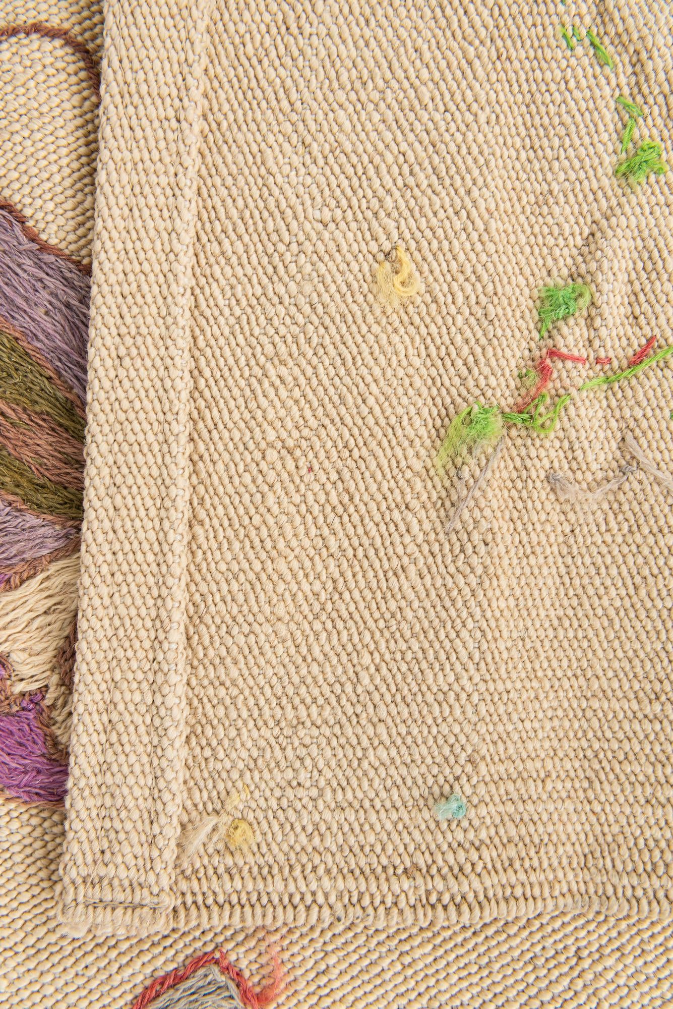 4' 10 x 6' 9 Hand Woven Kilim Suzani Wool Rug