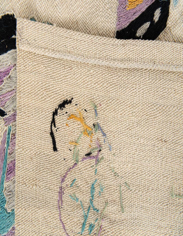 Detail image of 5' 9 x 7' 9  Hand Woven Kilim Suzani Wool Rug