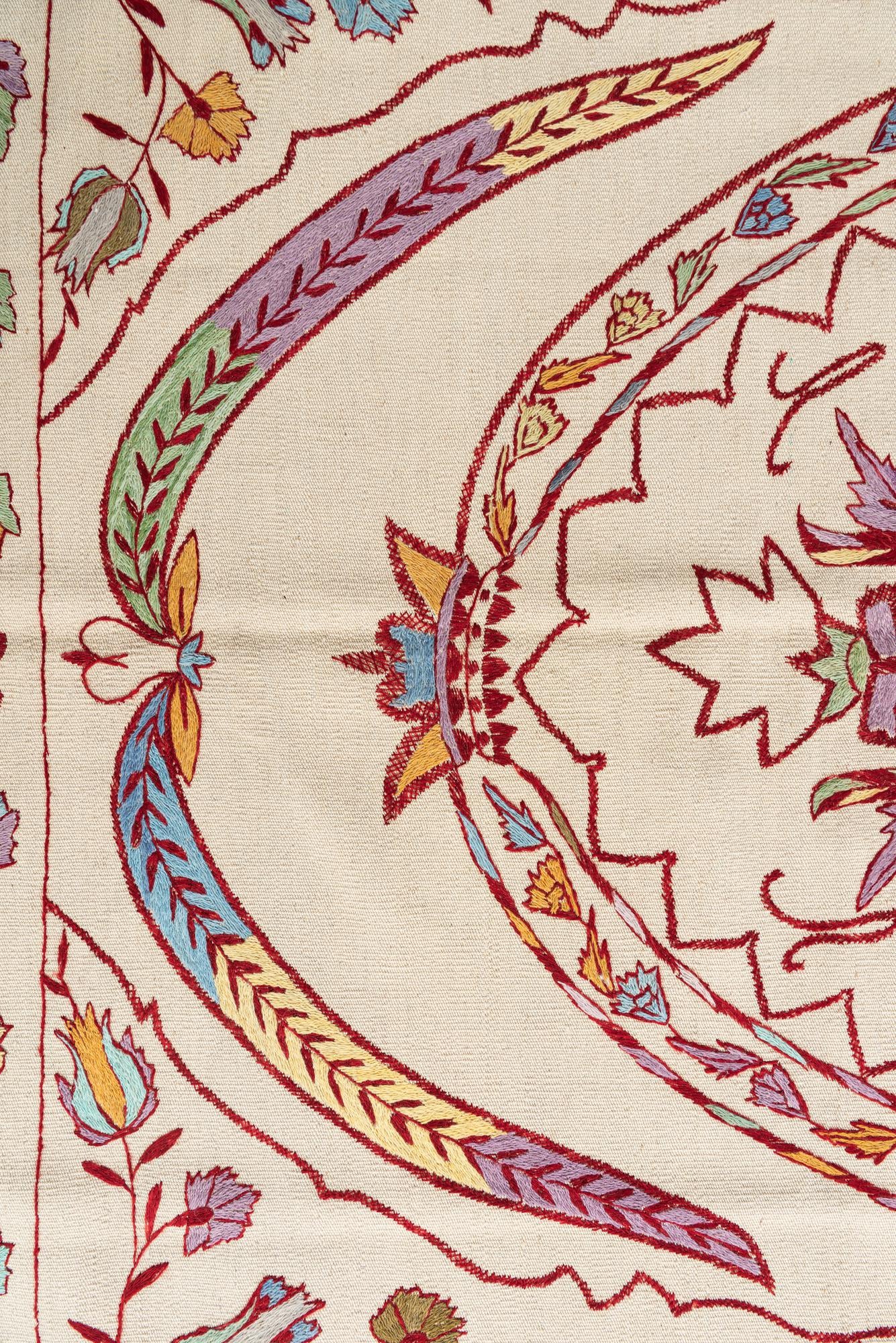 6' x 8' Hand Woven Kilim Suzani Wool Rug