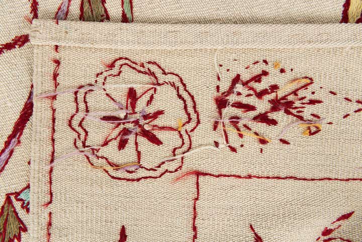 6' x 8' Hand Woven Kilim Suzani Wool Rug