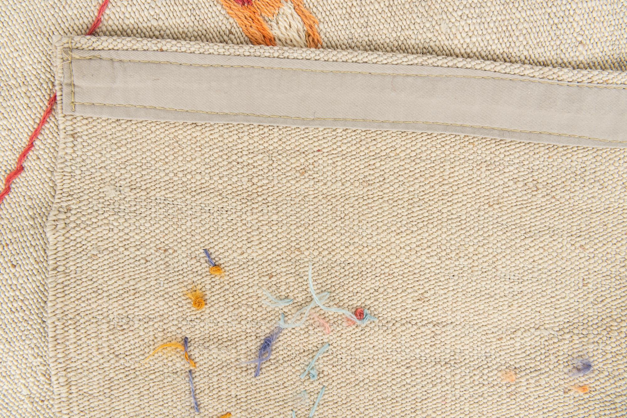 6' 7 x 9' 4 Hand Woven Kilim Suzani Wool Rug