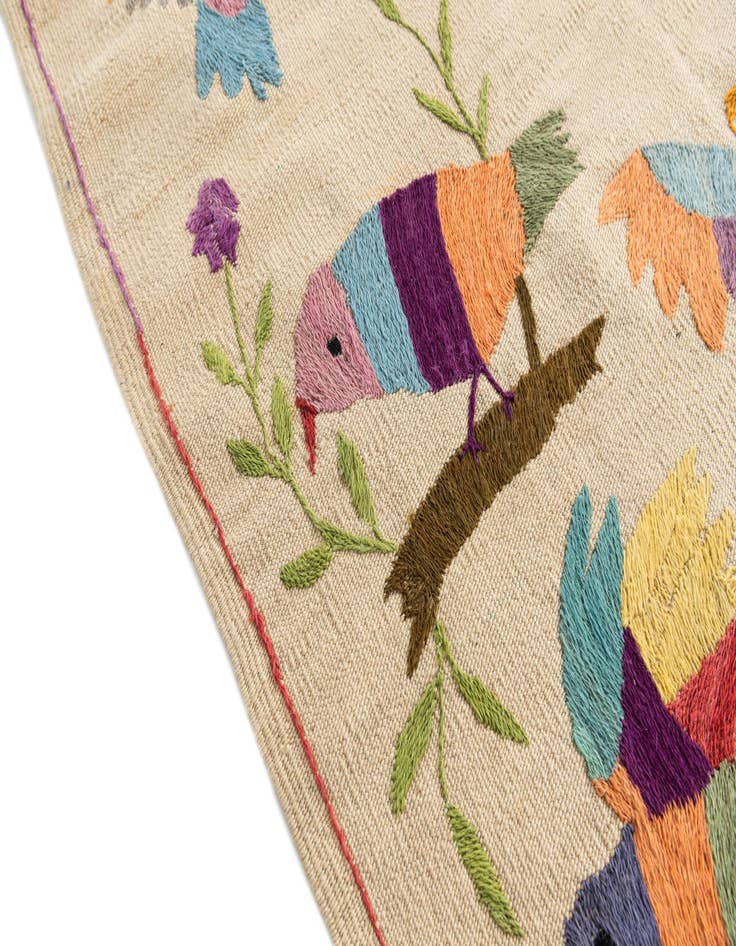 Detail image of 6' 3 x 9' 3  Hand Woven Kilim Suzani Wool Rug