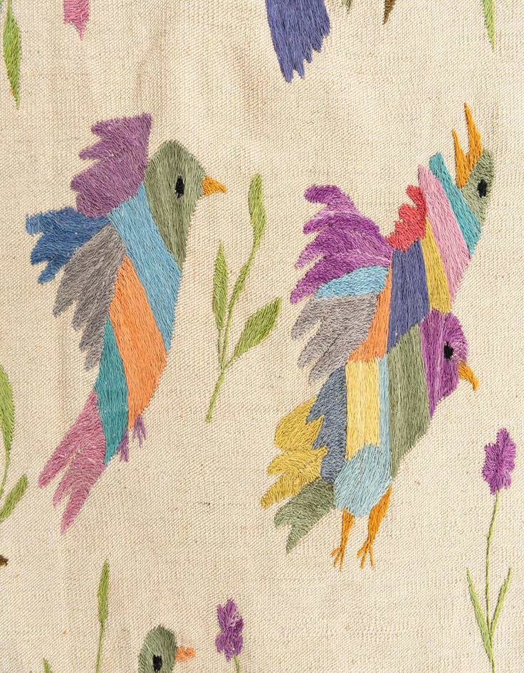 Detail image of 6' 3 x 9' 3  Hand Woven Kilim Suzani Wool Rug