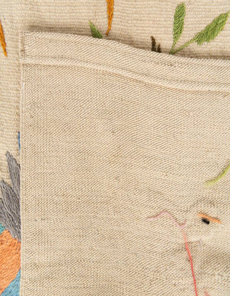 Detail image of 6' 3 x 9' 3  Hand Woven Kilim Suzani Wool Rug