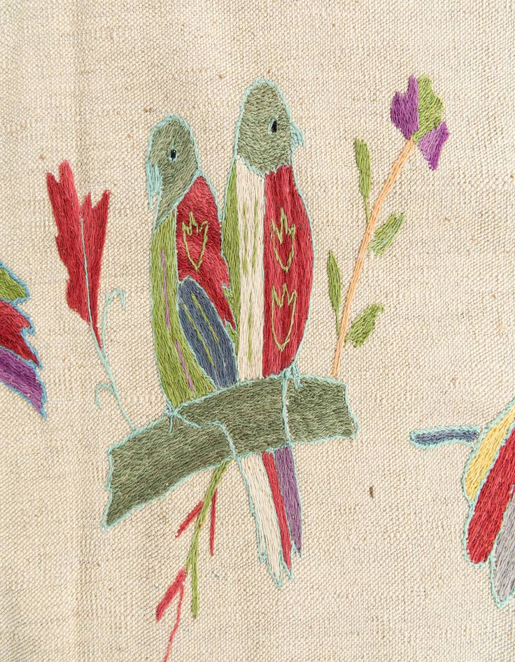 Detail image of 8' 2 x 9' 7  Hand Woven Kilim Suzani Wool Rug