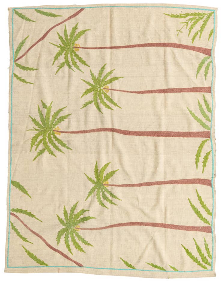 Detail image of 5' 9 x 7' 5 Hand Woven Kilim Suzani Wool Rug