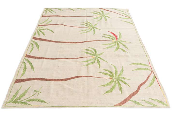 175cm x 220cm Handgeweven Kilim Suzani Wol Vloerkleed