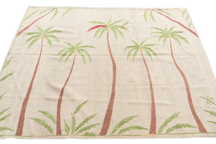 175cm x 220cm Handgeweven Kilim Suzani Wol Vloerkleed
