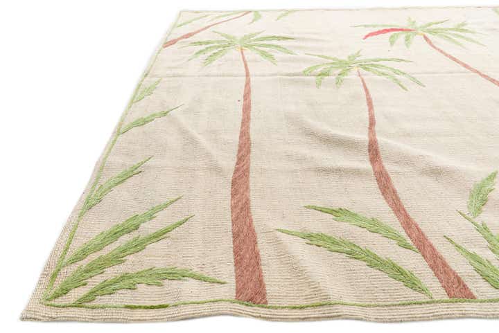 175cm x 220cm Handgeweven Kilim Suzani Wol Vloerkleed
