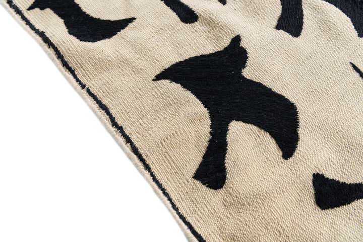 6' 8 x 9' 8 Hand Woven Kilim Suzani Wool Rug