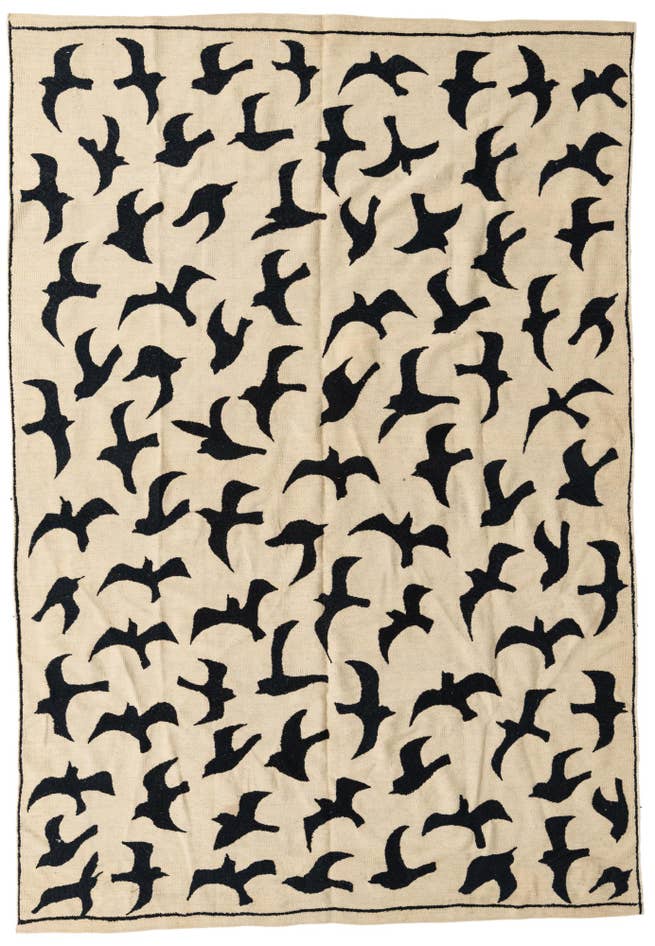 Detail image of 6' 8 x 9' 8 Hand Woven Kilim Suzani Wool Rug