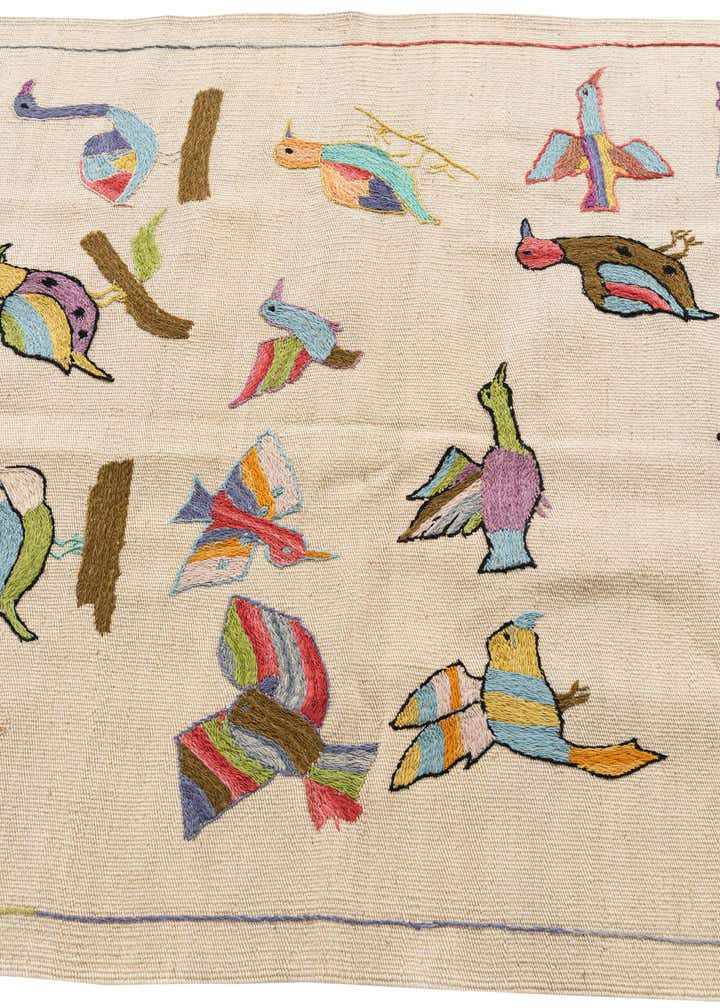 3' 3 x 4' 9 Hand Woven Kilim Suzani Wool Rug