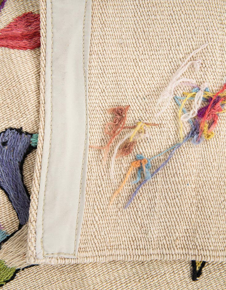 Detail image of 3' 3 x 4' 9  Hand Woven Kilim Suzani Wool Rug