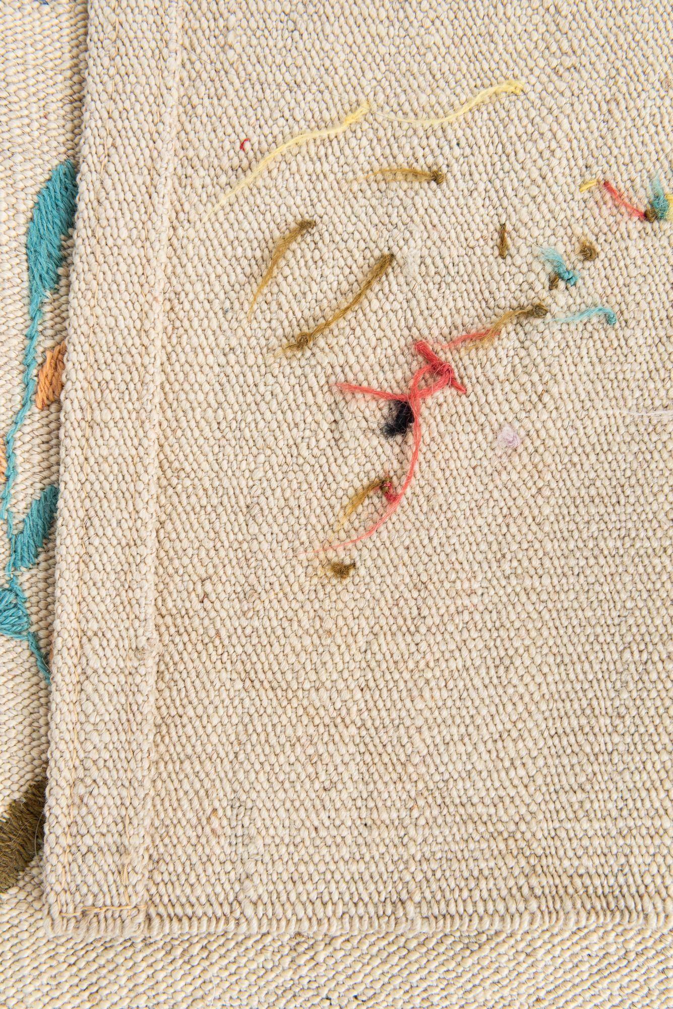 4' 2 x 5' 6 Hand Woven Kilim Suzani Wool Rug