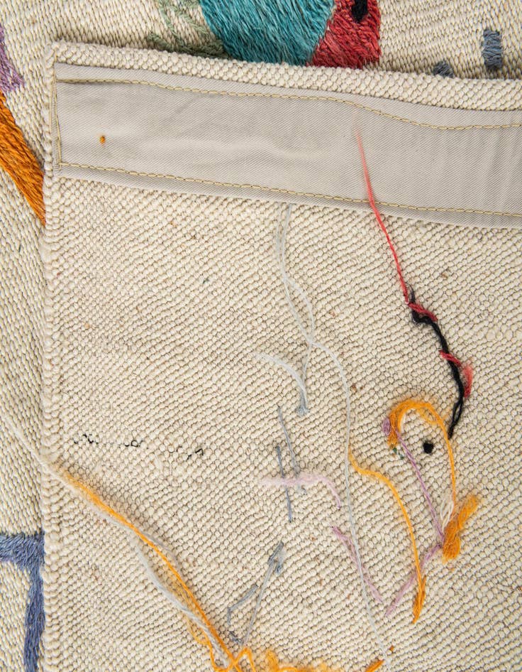 Detail image of 4' 2 x 5' 9  Hand Woven Kilim Suzani Wool Rug