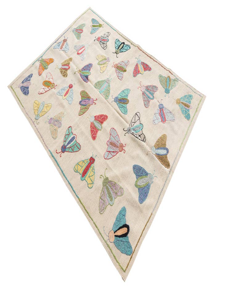 Detail image of 4' 2 x 5' 9  Hand Woven Kilim Suzani Wool Rug