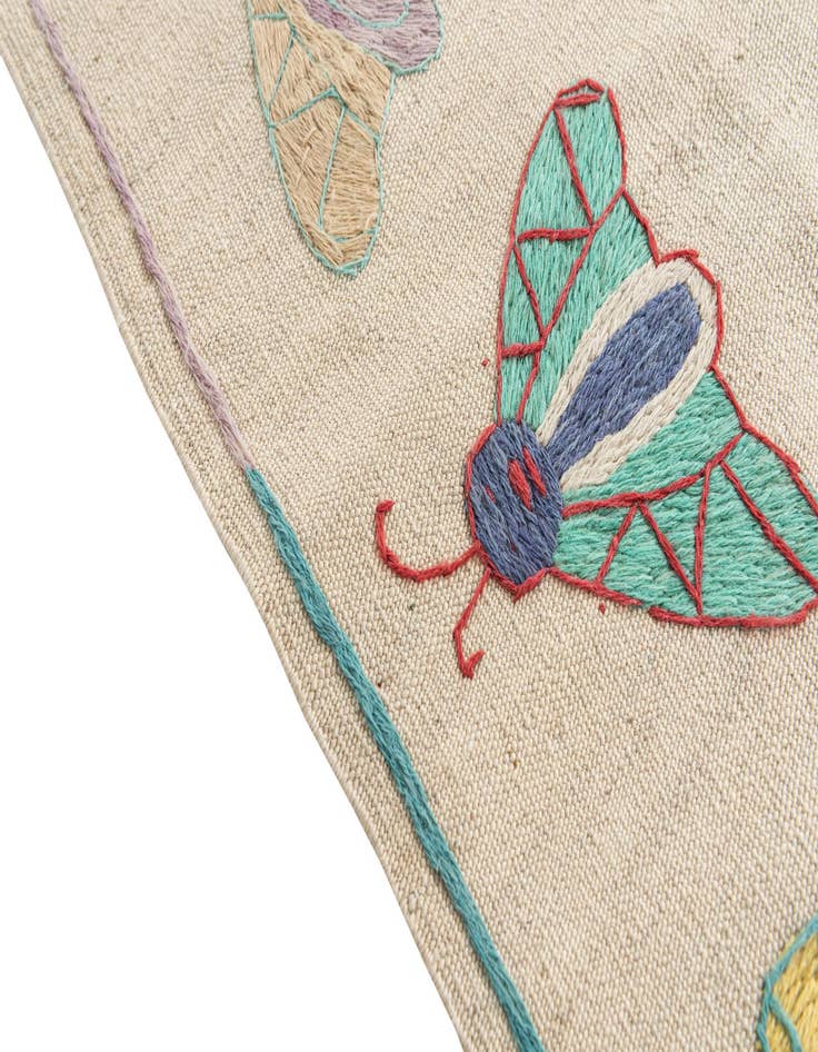 Detail image of 4' 2 x 5' 9  Hand Woven Kilim Suzani Wool Rug