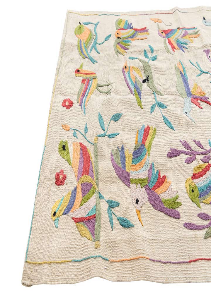 3' 2 x 4' 7 Hand Woven Kilim Suzani Wool Rug