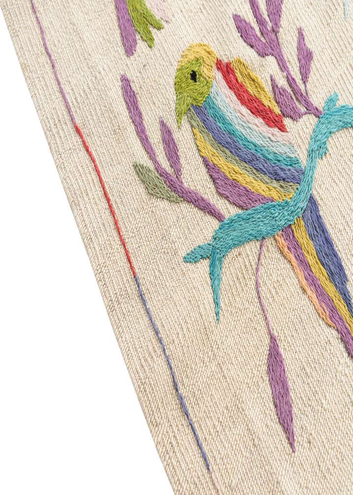 3' 2 x 4' 7 Hand Woven Kilim Suzani Wool Rug