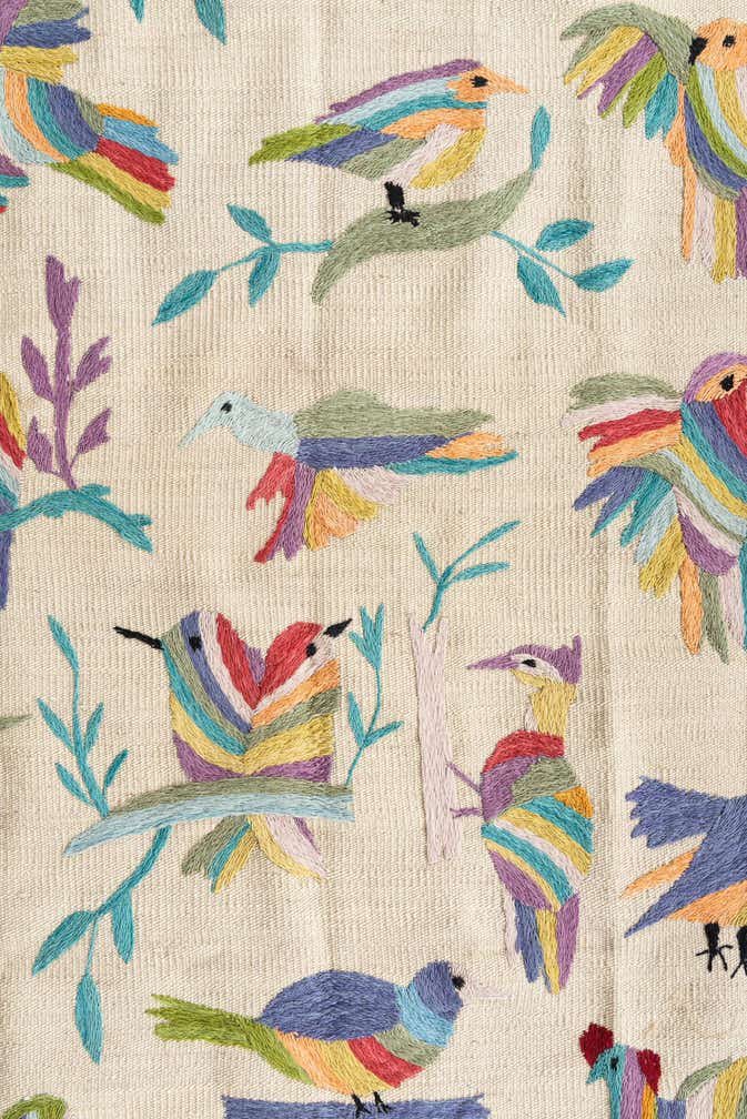 3' 2 x 4' 7 Hand Woven Kilim Suzani Wool Rug