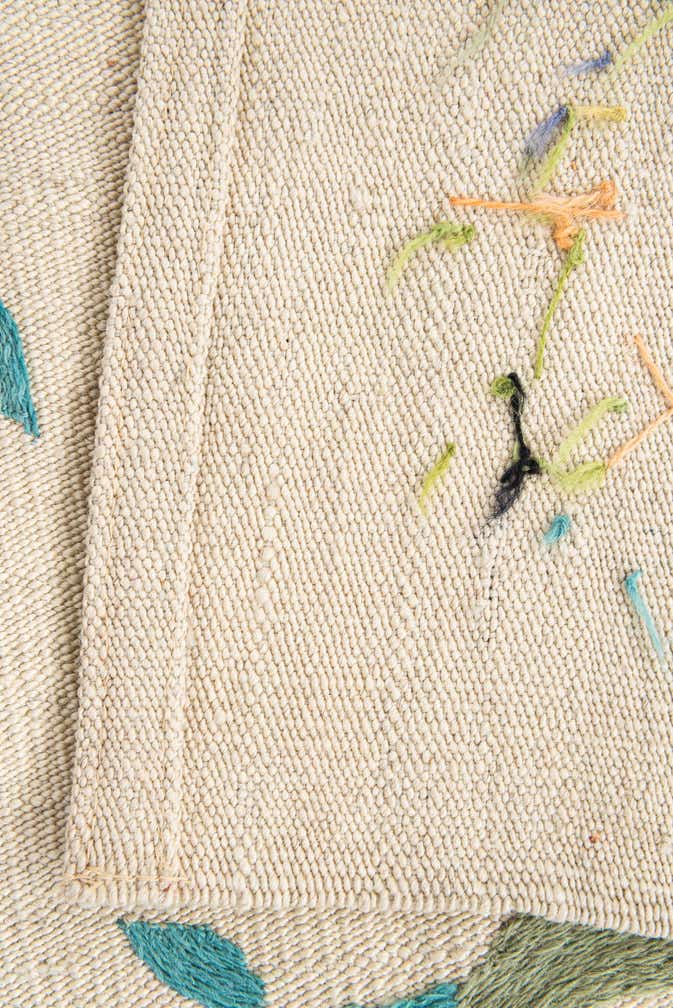 3' 2 x 4' 7 Hand Woven Kilim Suzani Wool Rug