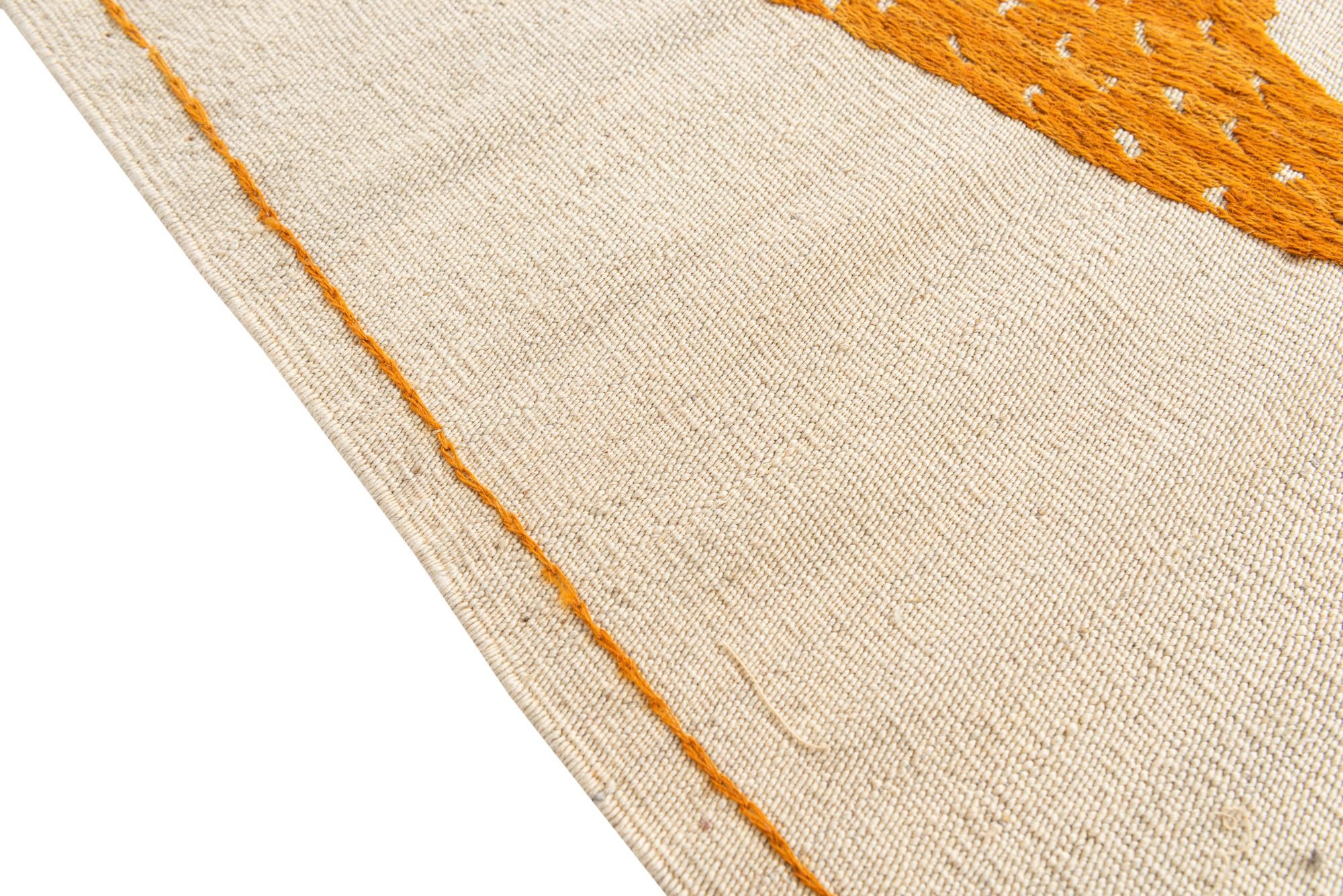 4' 3 x 5' 8 Hand Woven Kilim Suzani Wool Rug
