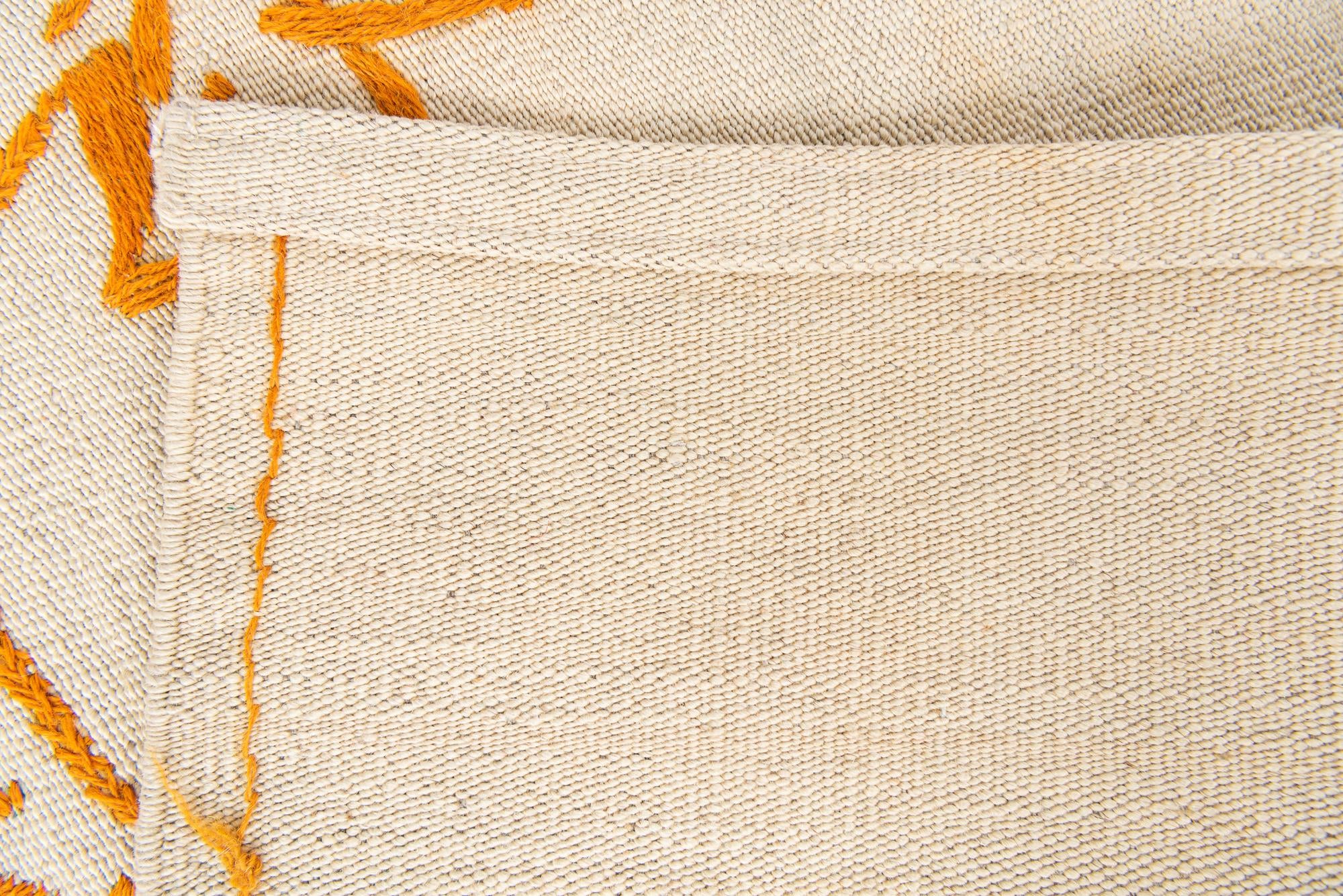 4' 3 x 5' 8 Hand Woven Kilim Suzani Wool Rug