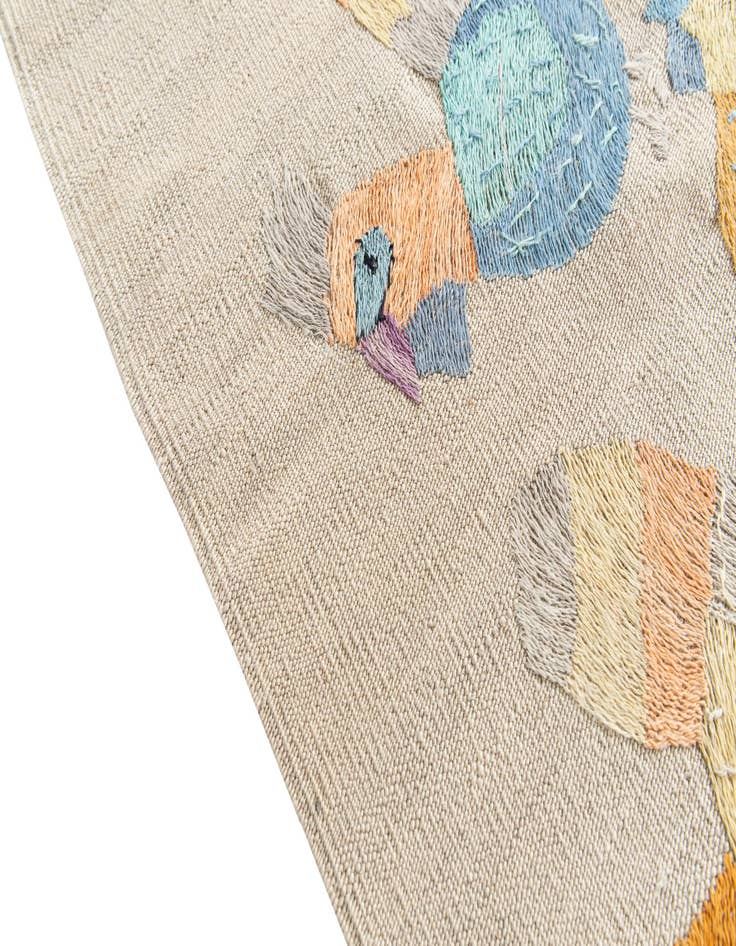 Detail image of 5' x 6' 2  Hand Woven Kilim Suzani Wool Rug