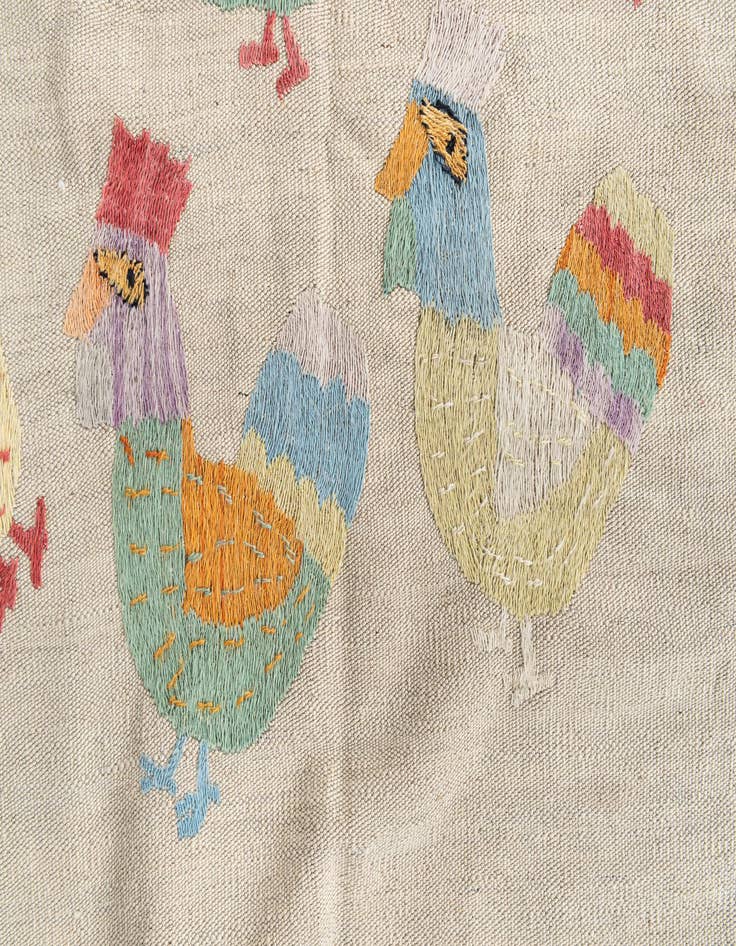 Detail image of 5' x 6' 2  Hand Woven Kilim Suzani Wool Rug