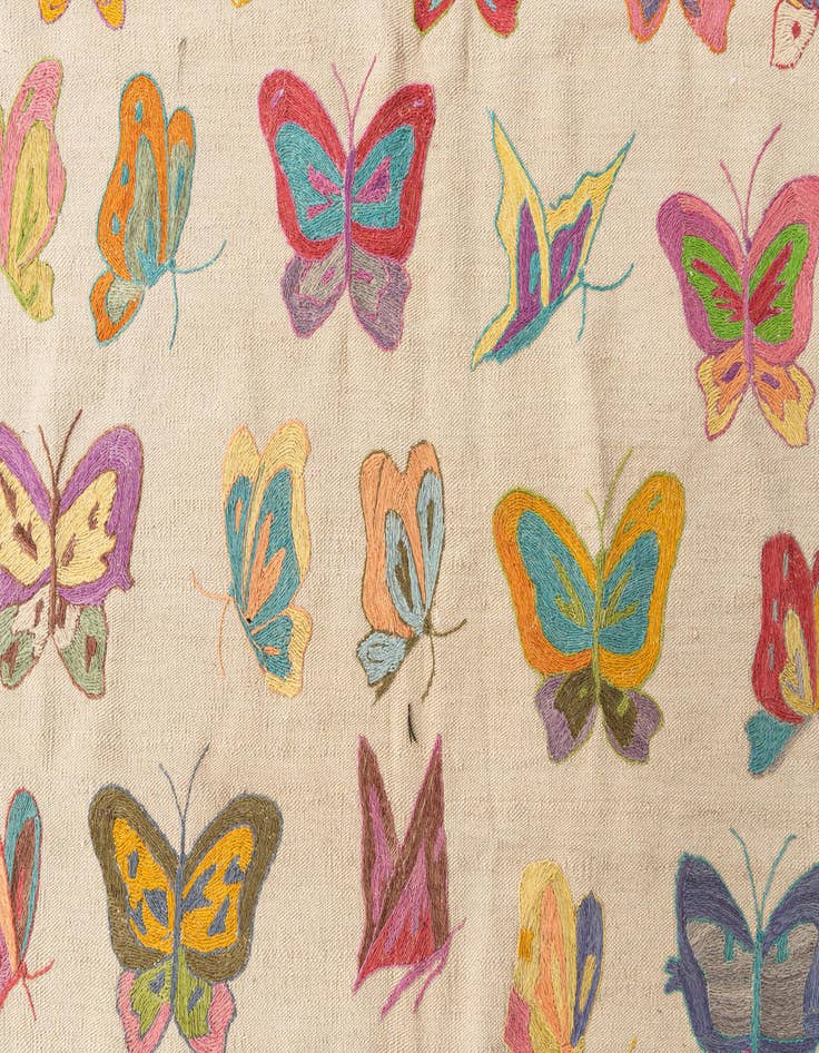 Detail image of 4' 3 x 5' 7  Hand Woven Kilim Suzani Wool Rug