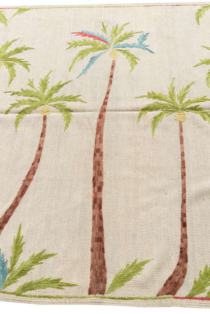 5' 2 x 6' 2 Hand Woven Kilim Suzani Wool Rug