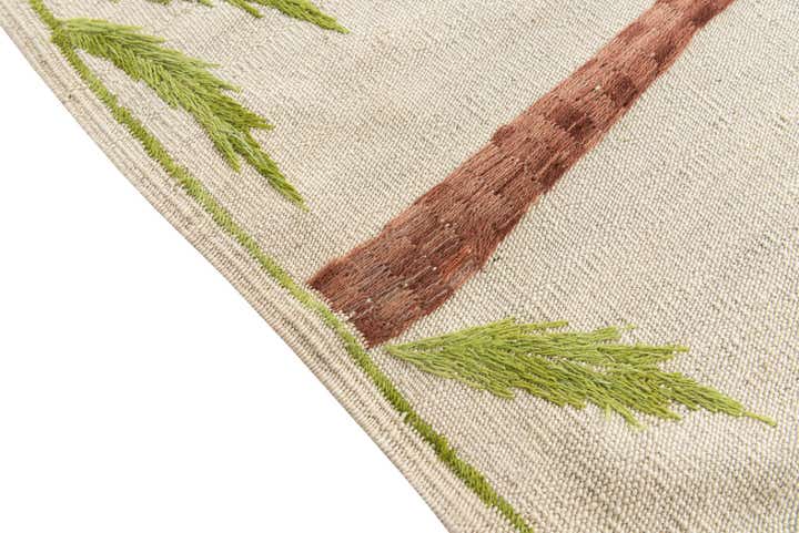 5' 2 x 6' 2 Hand Woven Kilim Suzani Wool Rug